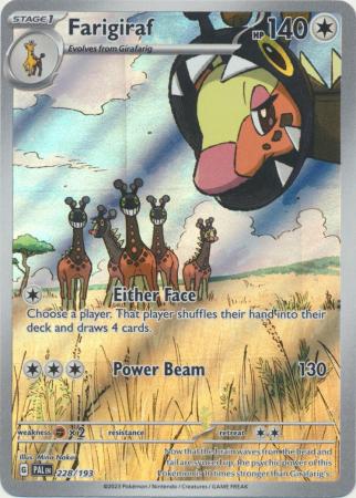Card: Scarlet & Violet: Paldea Evolved Singles, Farigiraf - 228/193 - Illustration Rare