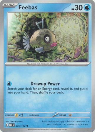 Card: Scarlet & Violet: Paradox Rift Singles, Feebas - 035/182 - Common