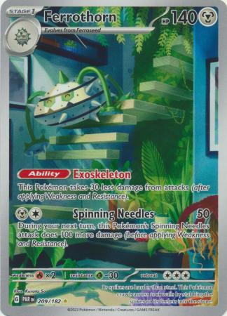 Card: Scarlet & Violet: Paradox Rift Singles, Ferrothorn - 209/182 - Illustration Rare