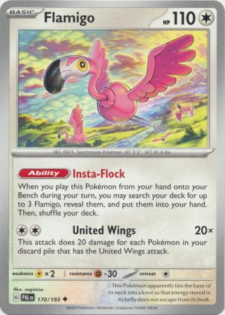 Card: Scarlet & Violet: Paldea Evolved Singles, Flamigo - 170/193 - Uncommon