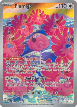 Card: Scarlet & Violet: Paldea Evolved Singles, Flamigo - 227/193 - Illustration Rare