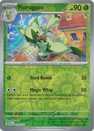 Card: Scarlet & Violet: Paldea Evolved Singles, Floragato - 014/193 - Uncommon Reverse Holo