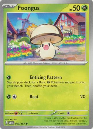Card: Scarlet & Violet: Obsidian Flames Single, Foongus - 009/197 - Common