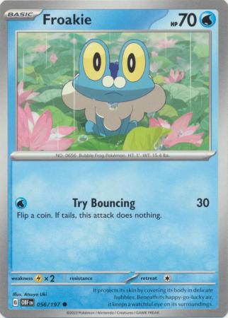 Card: Scarlet & Violet: Obsidian Flames Single, Froakie - 056/197 - Common