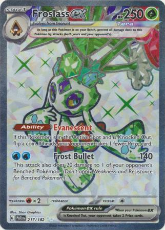 Card: Scarlet & Violet: Paradox Rift Singles, Froslass ex - 217/182 - Full Art Secret Rare