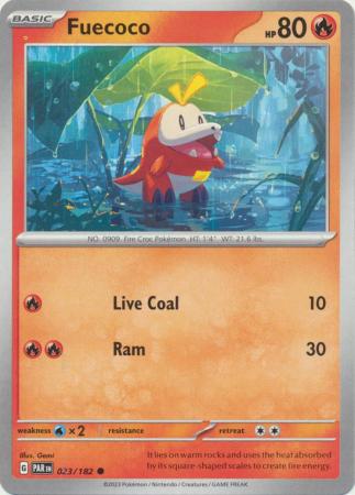 Card: Scarlet & Violet: Paradox Rift Singles, Fuecoco - 023/182 - Common
