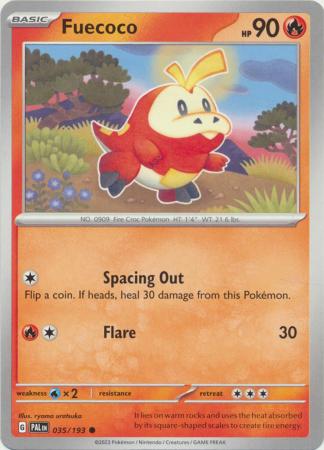 Card: Scarlet & Violet: Paldea Evolved Singles, Fuecoco - 035/193 - Common