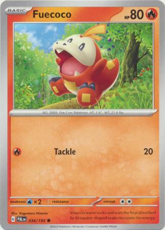 Card: Scarlet & Violet: Paldea Evolved Singles, Fuecoco - 034/193 - Common
