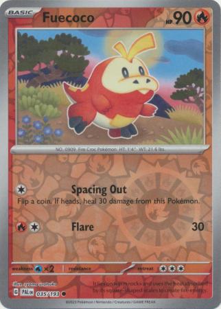 Card: Scarlet & Violet: Paldea Evolved Singles, Fuecoco - 035/193 - Common Reverse Holo
