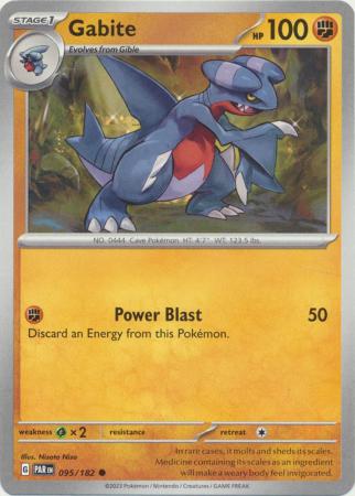 Card: Scarlet & Violet: Paradox Rift Singles, Gabite - 095/182 - Uncommon