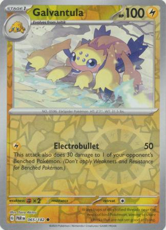 Card: Scarlet & Violet: Paradox Rift Singles, Galvantula - 065/182 - Common Reverse Holo