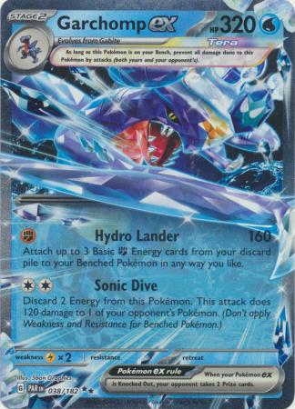 Card: Scarlet & Violet: Paradox Rift Singles, Garchomp ex - 038/182 - Ultra Rare