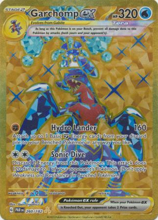 Card: Scarlet & Violet: Paradox Rift Singles, Garchomp ex - 260/182 - Gold Secret