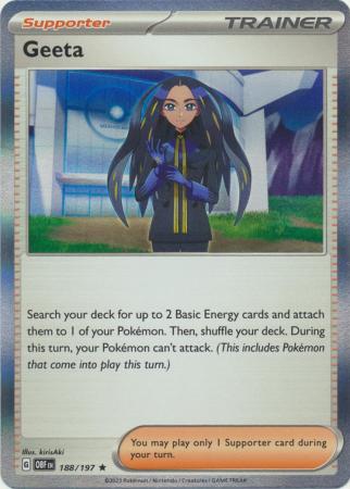 Card: Scarlet & Violet: Obsidian Flames Single, Geeta - 188/197 - Holo Rare