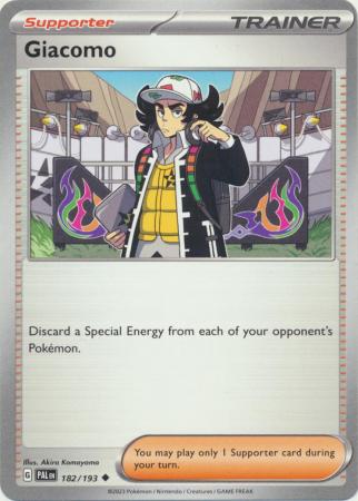 Card: Scarlet & Violet: Paldea Evolved Singles, Giacomo - 182/193 - Uncommon