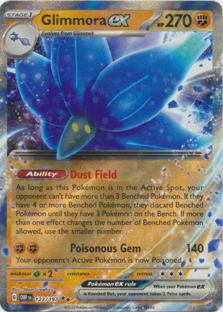 Card: Scarlet & Violet: Obsidian Flames Single, Glimmora ex - 123/197 - Ultra Rare
