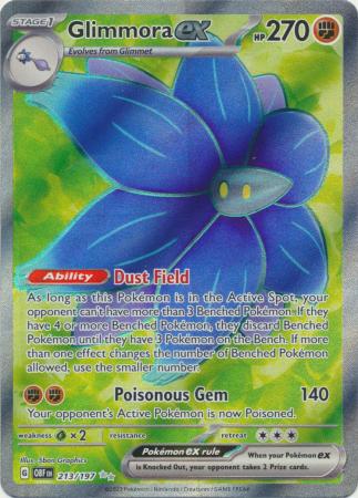 Card: Scarlet & Violet: Obsidian Flames Single, Glimmora ex - 213/197 - Full Art Secret Rare