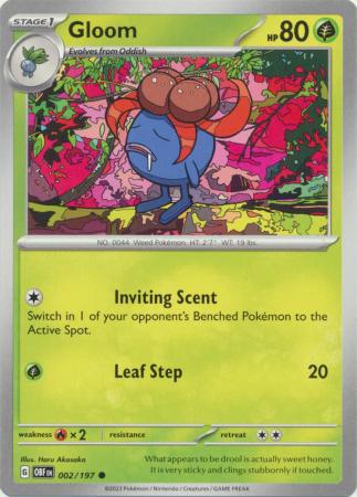Card: Scarlet & Violet: Obsidian Flames Single, Gloom - 002/197 - Common
