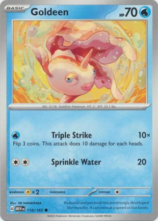 Card: Scarlet & Violet: 151 Singles, Goldeen - 118/165 - Common