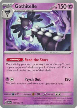 Card: Scarlet & Violet: Paldea Evolved Singles, Gothitelle - 092/193 - Uncommon