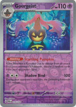 Card: Scarlet & Violet: Paradox Rift Singles, Gourgeist - 078/182 - Uncommon Reverse Holo