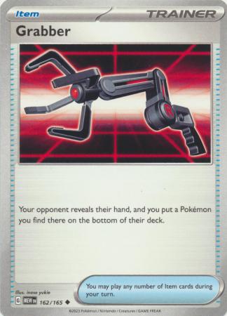 Card: Scarlet & Violet: 151 Singles, Grabber - 162/165 - Uncommon
