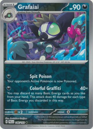 Card: Scarlet & Violet: Paldea Evolved Singles, Grafaiai - 146/193 - Uncommon Reverse Holo