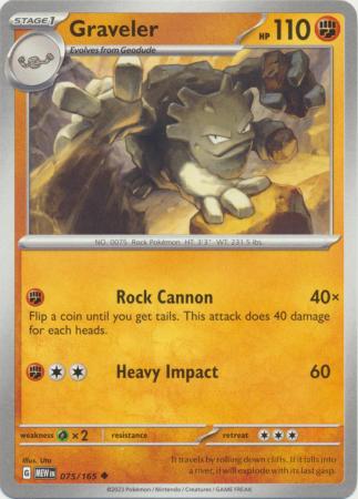 Card: Scarlet & Violet: 151 Singles, Graveler - 075/165 - Uncommon