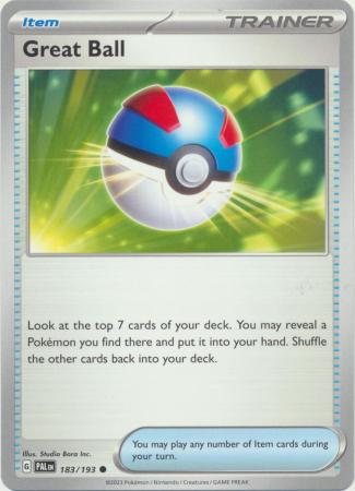 Card: Scarlet & Violet: Paldea Evolved Singles, Great Ball - 183/193 - Common