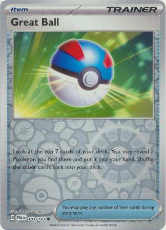 Card: Scarlet & Violet: Paldea Evolved Singles, Great Ball - 183/193 - Common Reverse Holo