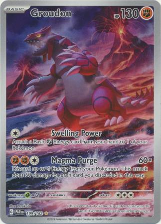 Card: Scarlet & Violet: Paradox Rift Singles, Groudon - 199/182 - Illustration Rare