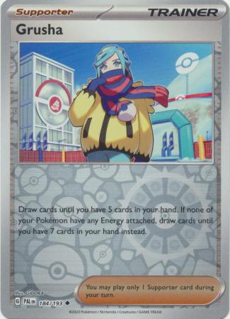 Card: Scarlet & Violet: Paldea Evolved Singles, Grusha - 184/193 - Uncommon Reverse Holo