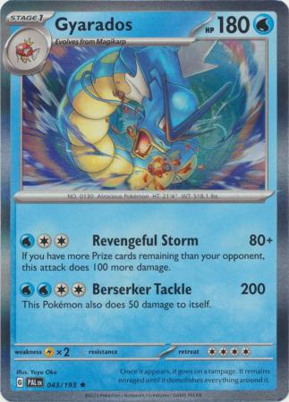 Card: Scarlet & Violet: Paldea Evolved Singles, Gyarados - 043/193 - Holo Rare