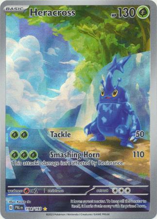 Card: Scarlet & Violet: Paldea Evolved Singles, Heracross - 194/193 - Illustration Rare