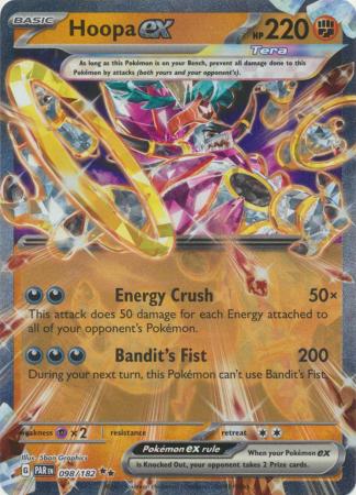 Card: Scarlet & Violet: Paradox Rift Singles, Hoopa ex - 098/182 - Ultra Rare