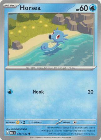 Card: Scarlet & Violet: Paradox Rift Singles, Horsea - 030/182 - Common