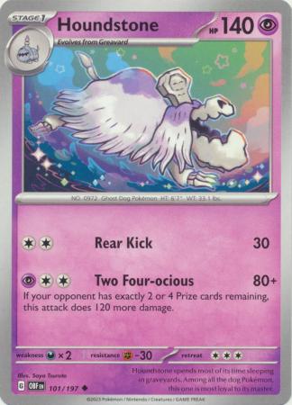 Card: Scarlet & Violet: Obsidian Flames Single, Houndstone - 101/197 - Uncommon