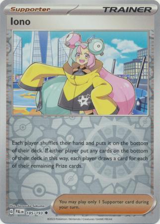 Card: Scarlet & Violet: Paldea Evolved Singles, Iono - 185/193 - Uncommon Reverse Holo