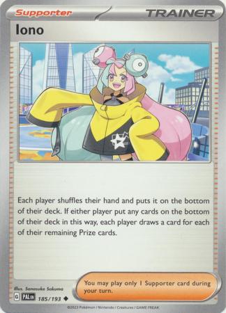Card: Scarlet & Violet: Paldea Evolved Singles, Iono - 185/193 - Uncommon