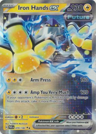 Card: Scarlet & Violet: Paradox Rift Singles, Iron Hands ex - 070/182 - Ultra Rare