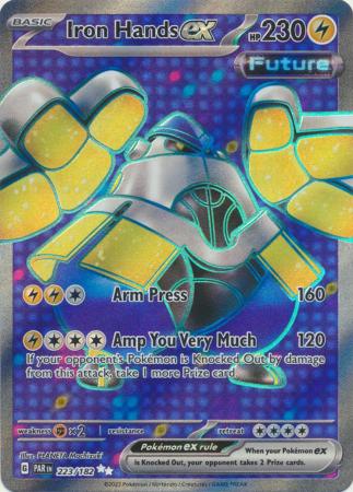 Card: Scarlet & Violet: Paradox Rift Singles, Iron Hands ex - 223/182 - Full Art Secret Rare