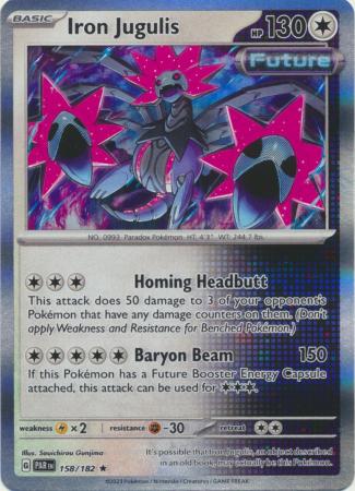 Card: Scarlet & Violet: Paradox Rift Singles, Iron Jugulis - 158/182 - Holo Rare