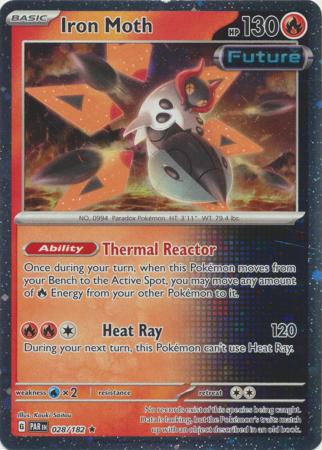 Card: Scarlet & Violet: Paradox Rift Singles, Iron Moth - 028/182 - Holo Promo