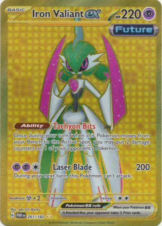 Card: Scarlet & Violet: Paradox Rift Singles, Iron Valiant ex - 261/182 - Gold Secret