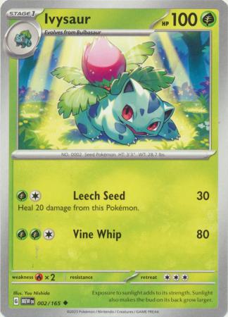 Card: Scarlet & Violet: 151 Singles, Ivysaur - 002/165 - Uncommon