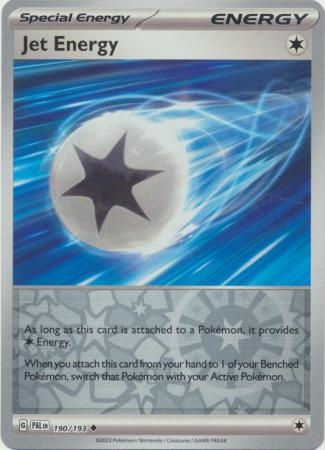 Card: Scarlet & Violet: Paldea Evolved Singles, Jet Energy - 190/193 - Uncommon Reverse Holo