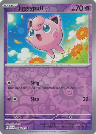 Card: Scarlet & Violet: Paldea Evolved Singles, Jigglypuff - 083/193 - Common Reverse Holo