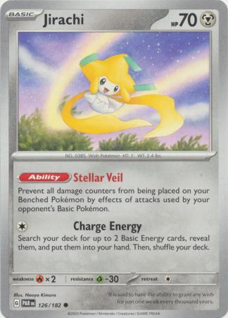 Card: Scarlet & Violet: Paradox Rift Singles, Jirachi - 126/182 - Common