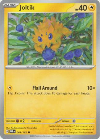 Card: Scarlet & Violet: Paradox Rift Singles, Joltik - 064/182 - Common