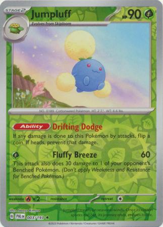 Card: Scarlet & Violet: Paldea Evolved Singles, Jumpluff - 003/193 - Holo Rare Reverse Holo